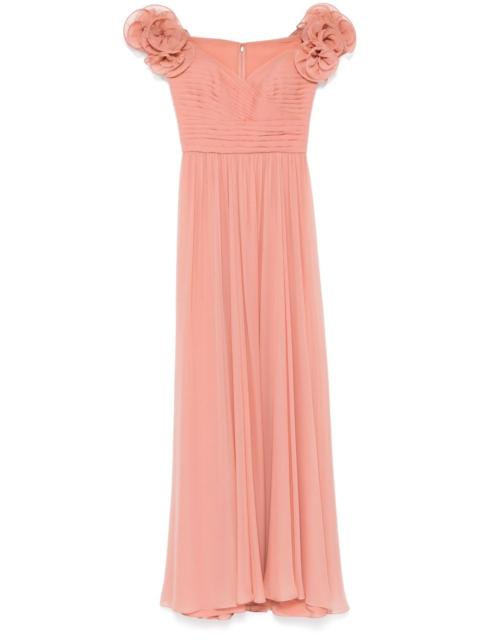ELIE SAAB silk off-shoulder dress