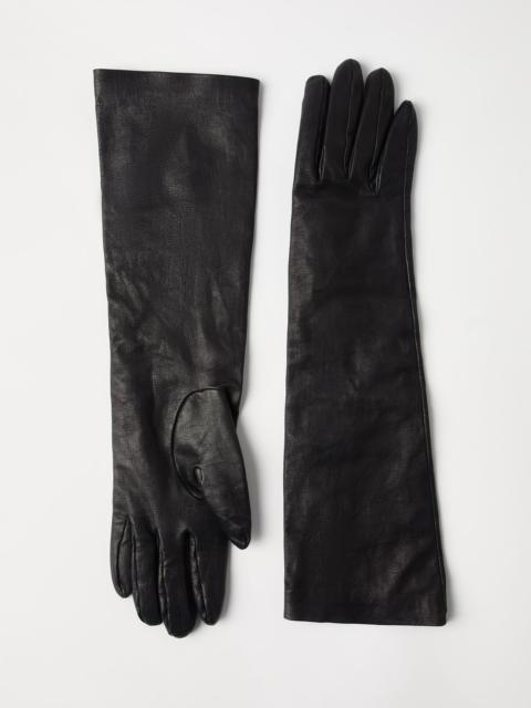 Brunello Cucinelli Nappa leather long gloves