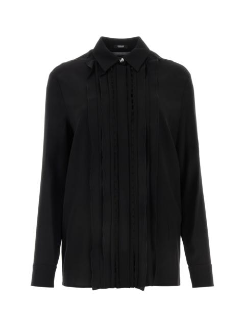 VERSACE Black crepe shirt