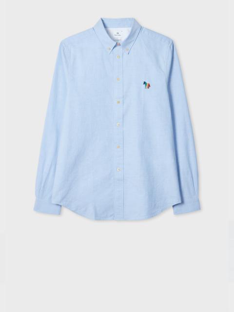 Paul Smith Sky Blue Organic Cotton 'Broad Stripe Zebra' Shirt