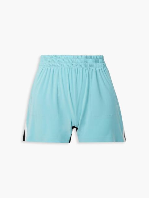 NORMA KAMALI Two-tone stretch-jersey shorts