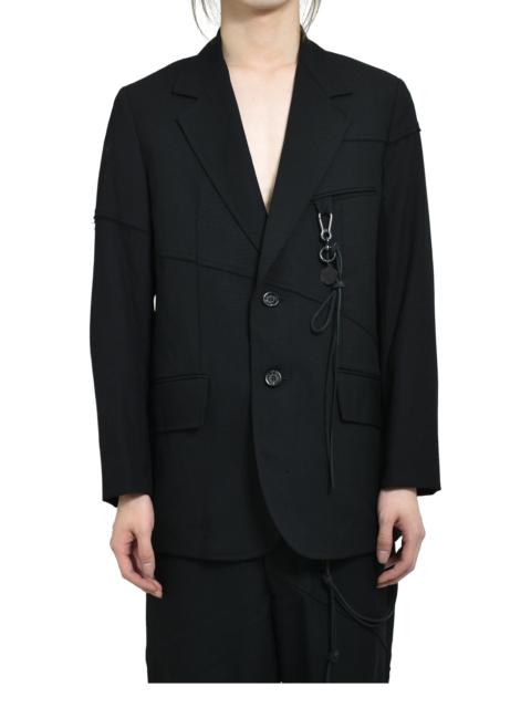Song for the Mute "SLASH" OVERSIZED BLAZER / BLK