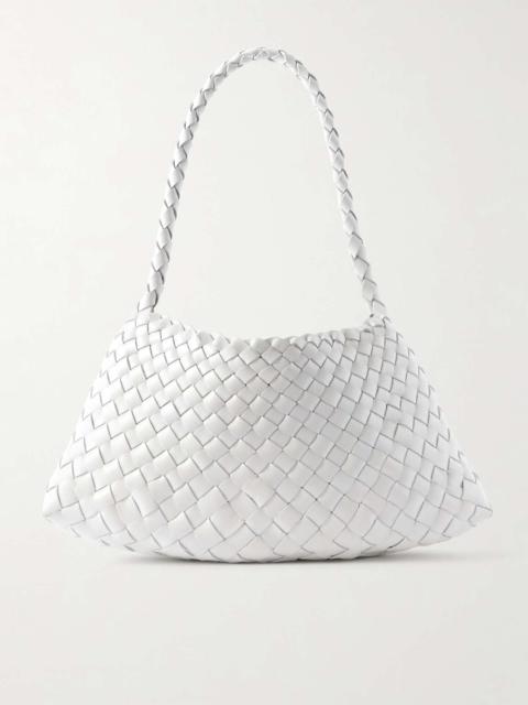 Rosanna mini woven leather tote White