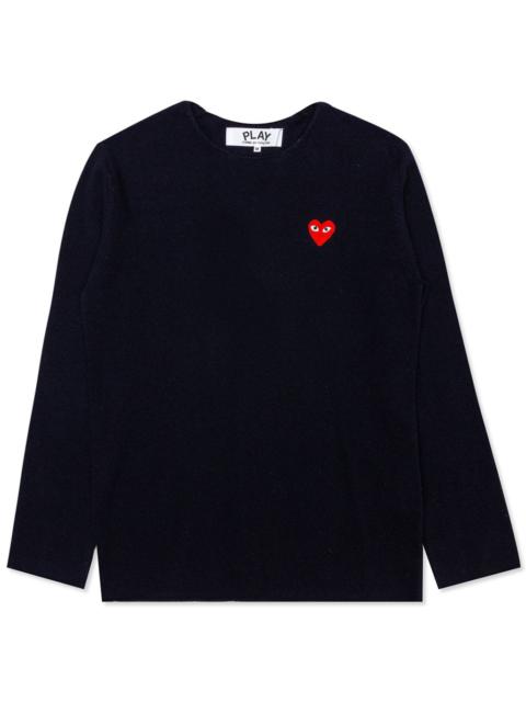 Comme des Garçons PLAY COMME DES GARCONS PLAY CREWNECK SWEATER - NAVY