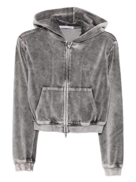 Alexander Wang Shrunken Zip-Up Hoodie