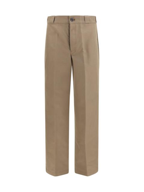 Prada Prada Technical Wide-leg Canvas Pants Light Brown