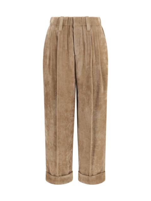 Brunello Cucinelli Brunello Cucinelli Corduroy Tailored Pants Cappuccino