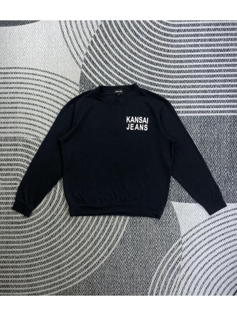 Other Designers Kansai Yamamoto - Vintage Kansai Jeans Black Embroidered Longsleeve Sweatshirt