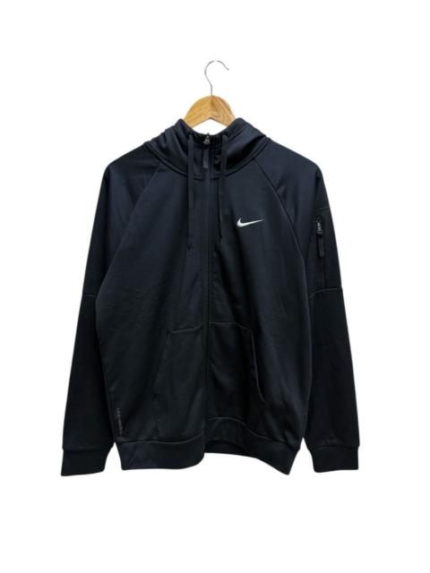 Nike NIKE SWOOSH THERMA FIT ZIPPER BLACK SWEATER HOODIE