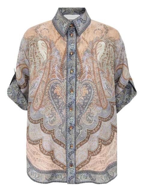 Zimmermann "Wanderlust" Short Sleeve Shirt