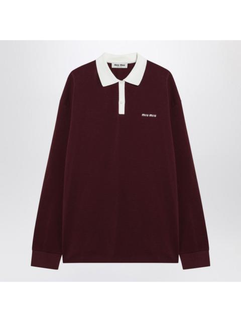 Miu Miu Miu Miu Amaranth Cotton Polo Shirt Women