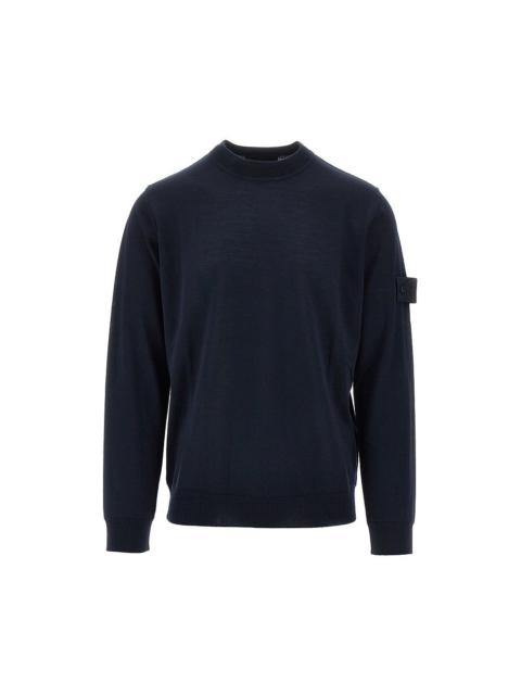 Stone Island Stone Island Ghost Virgin Wool Crewneck Sweater Blue