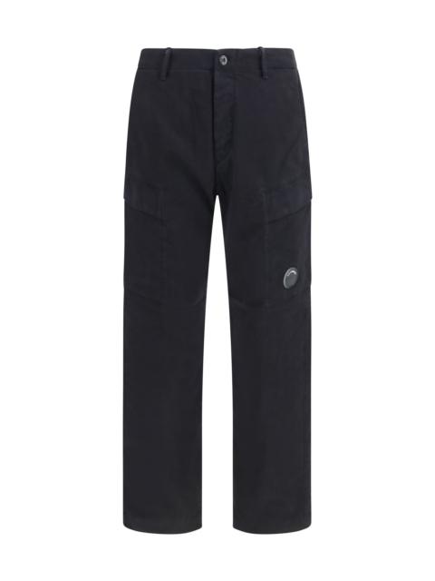 C.P. Company C.P. Company Stretch Cotton Satin Cargo Pants Black