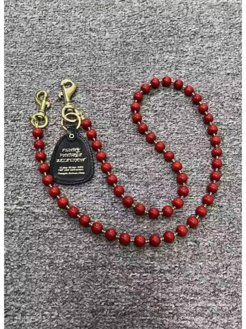 Other Designers Other - Red Bead Chain Keychain | Streetwear & Punk Accessory