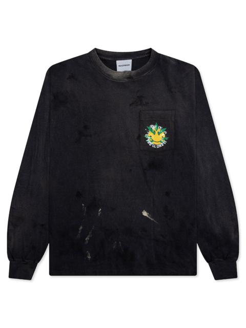 Readymade L/S POCKET T-SHIRT SNAKE - BLACK