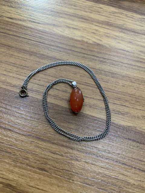 Other Designers Vintage - CARNELIAN PENDANT STERLING SILVER NECKLACE