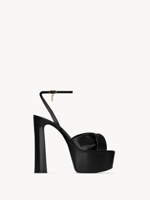 SAINT LAURENT FRANCIANE PLATFORM SANDALS IN SMOOTH LEATHER