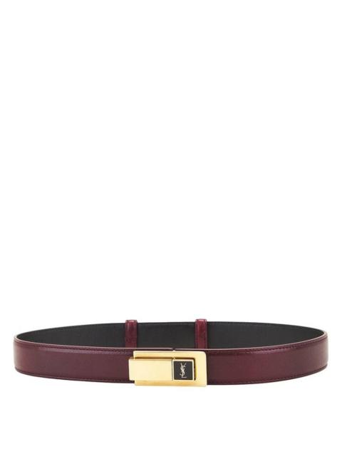 SAINT LAURENT Saint Laurent Charniere Buckle Belt In Smooth Leather