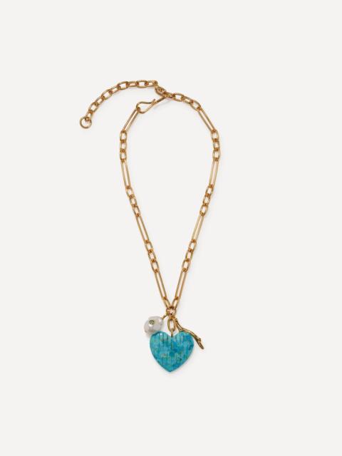 LIZZIE FORTUNATO Gold-Plated Floria Heart Necklace