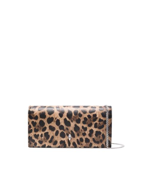 leopard-print clutch bag