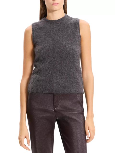 Theory Brushed Crewneck Shell Top in Cashmere