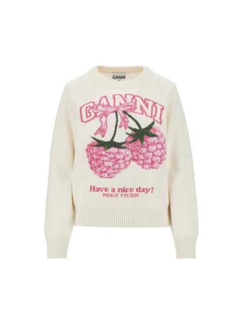 GANNI Ganni Women 'Raspberries' Wool-Blend Sweater