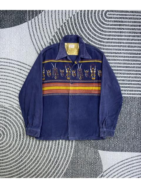 SUGAR CANE Vintage Sugar Cane Style Eyes Native Button Ups Shirt