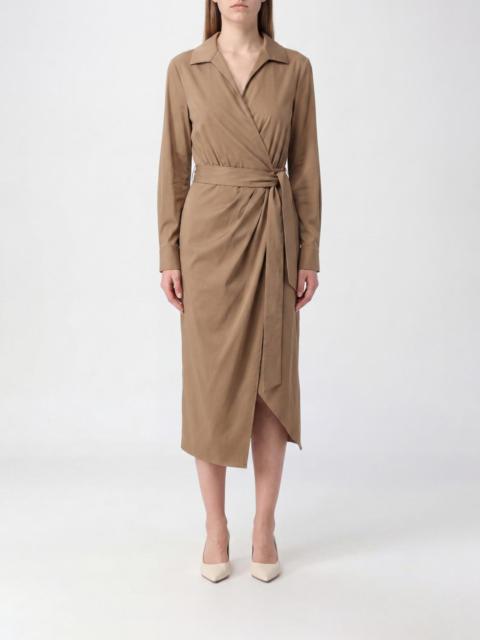 Max Mara Max Mara Women Cotton Blend Midi Wrap Dress Max Mara