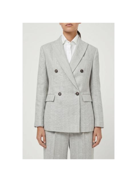Brunello Cucinelli Brunello Cucinelli Wolight Grey Linen Blazer
