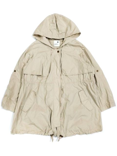 Other Designers Designer - RARE! EARTH MUSIC & ECOLOGY BEIGE HOODIE PARKA