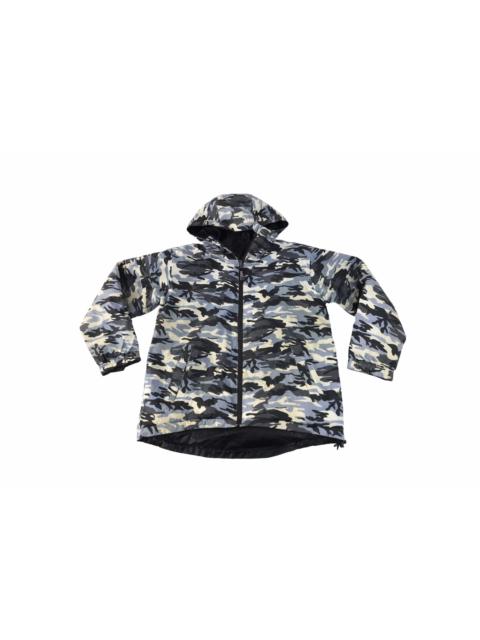 Other Designers Vintage - Japanese Brand Blue Camouflage Army Puffer Jacket Zipper