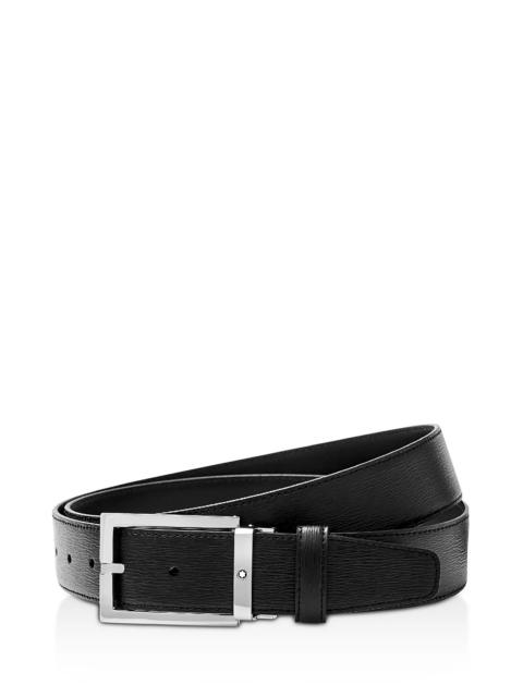 Montblanc Men's Rectangular Shiny Pin Buckle Belt