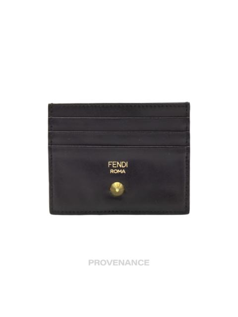 FENDI Fendi Stud Card Holder Wallet - Black