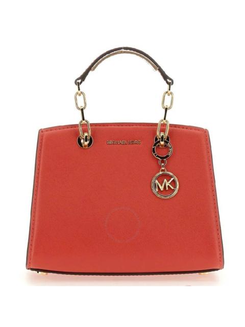 Other Designers Michael Kors Cynthia Logo-Charm Leather Tote Bag