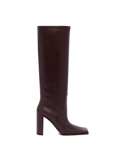 Alaïa Brown Square Knee-High Boots