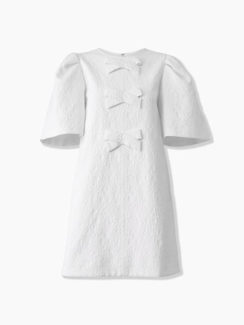 CAROLINA HERRERA Floral Cloque Mini Dress With Bows