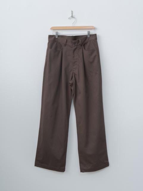 ssstein Brushed Chino One Tuck Wide Pants - Brown