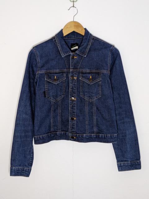 Other Designers Anna Sui Designer Blue Denim Jacket Small Cropped Button Up