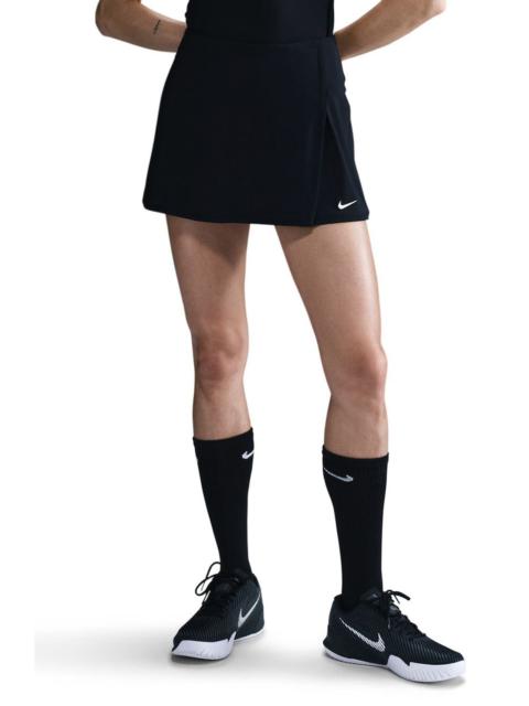 Nike Nike Victory Dri-FIT Straight Tennis Skort in 010 010 Black/white at Nordstrom