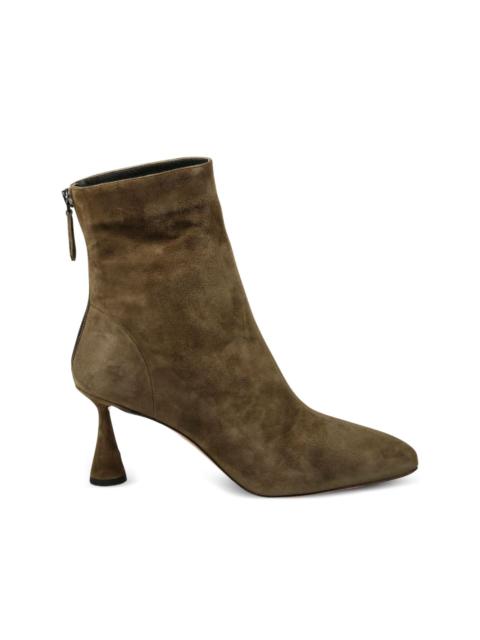 suede zip-fastening boots
