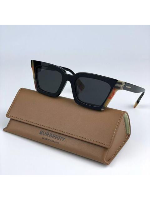 Burberry NEW Burberry BE4392U BRIAR 405587  Black Vintage Check Dark Grey  Cat Eye Women