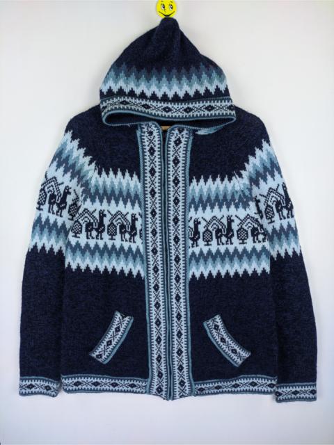 Other Designers Japanese Brand - Steals🔥Knit Cardigan Hooded Navajo Nordic