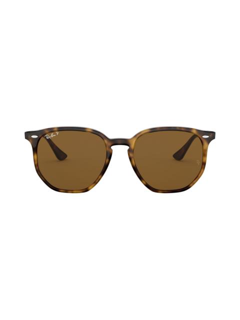Ray-Ban Ray-Ban 54mm Polarized Round Sunglasses in Havana/Brown Solid at Nordstrom