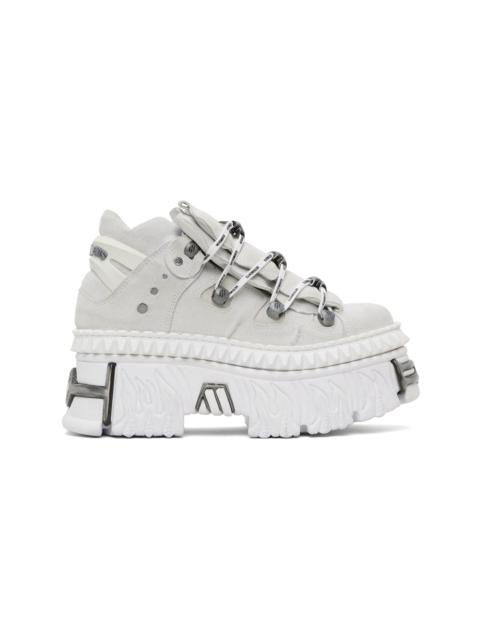 VETEMENTS White New Rock Edition Fire Platform Sneakers