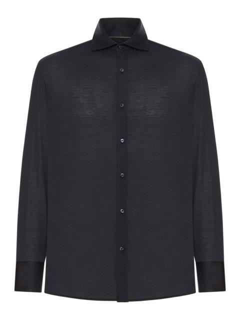 Brunello Cucinelli Brunello Cucinelli Men Classic Cotton And Silk Blend Shirt