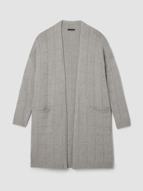 EILEEN FISHER Cotton & Recycled Cashmere Long Cardigan