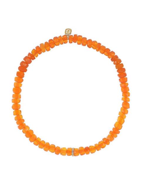 SYDNEY EVAN Orange Opal Rondelle Bead Bracelet