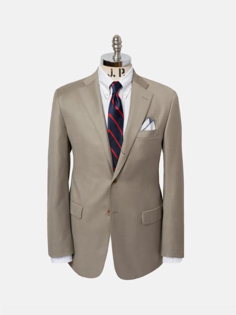 J. PRESS MADE-IN-USA SOLID TAN SUPER 120S WOOL SUIT