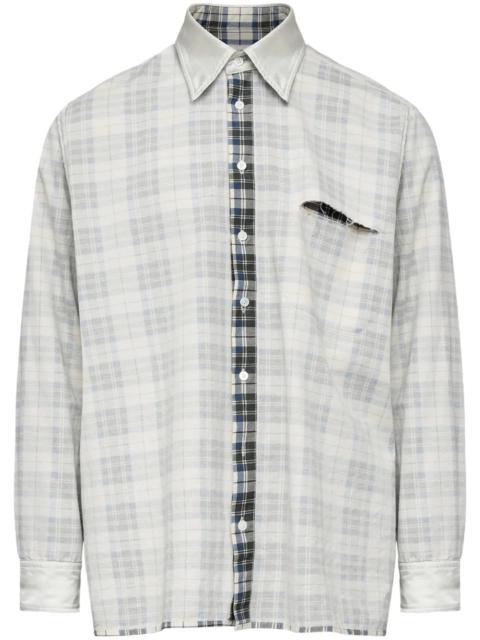 MM6 Maison Margiela Reversible Plaid Check Shirt