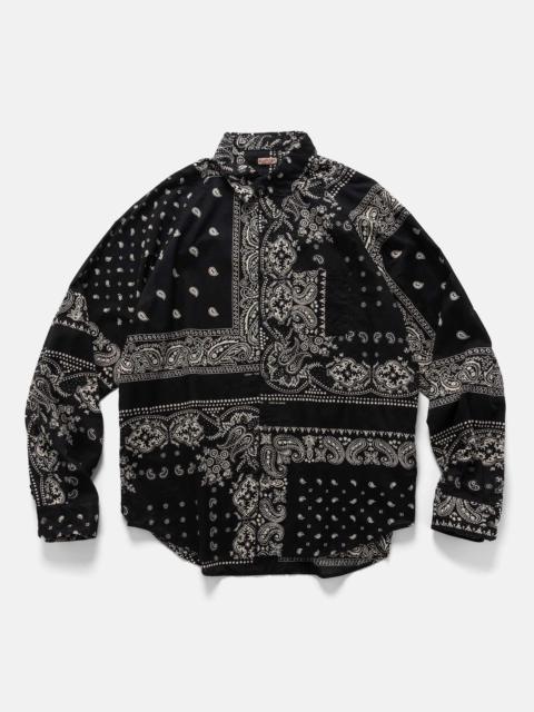 Kapital Gauze RAT BRAND Bandana Patchwork Raglan Shirt Black